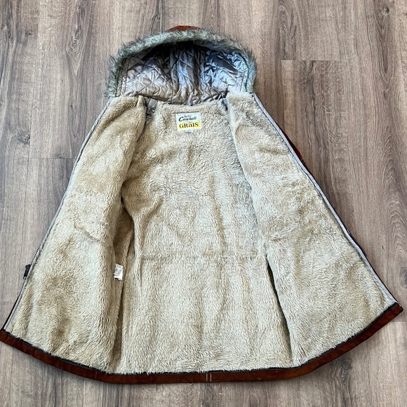 Vintage Genuine Leather Sueded Split Cowhide Jacket by Grais Sz 40 - Picture 11 of 17